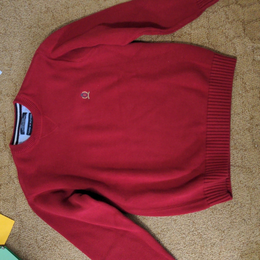 Tommy Hilfiger red cotton sweater
